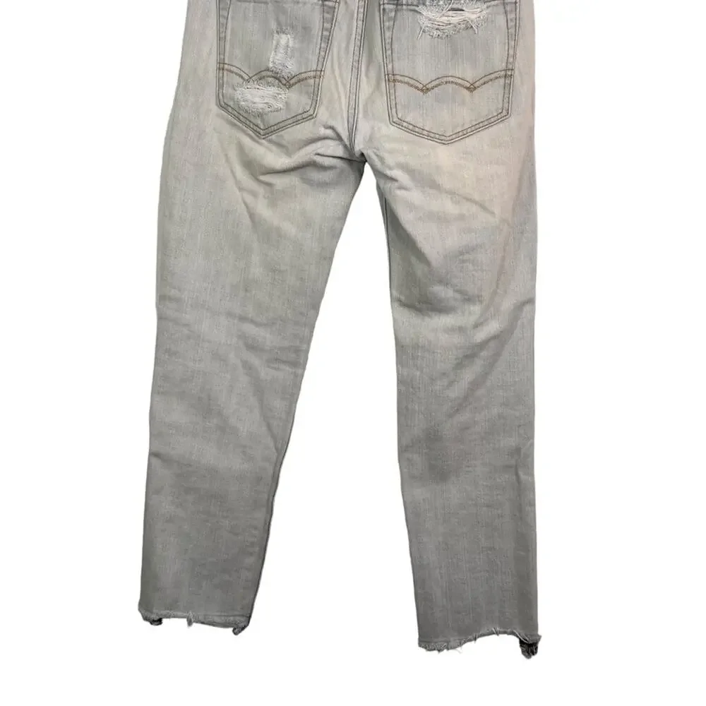 American Eagle Outfitters Straight Light Wash Distressed Jeans 26
